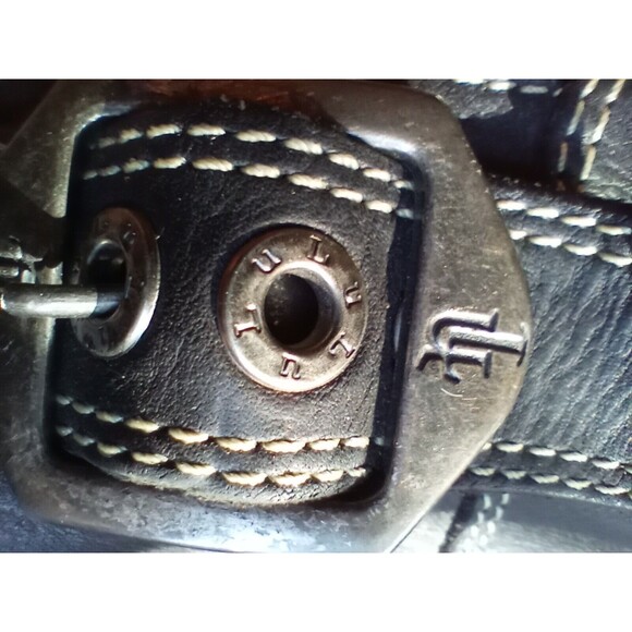 Vtg 90s London Underground Women's Black Boots Combat Chunky Heel  13" Length - Picture 8 of 10